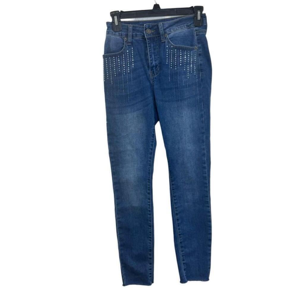 Women's Oak & Vine Blue Rhinestone Jeans Size 2